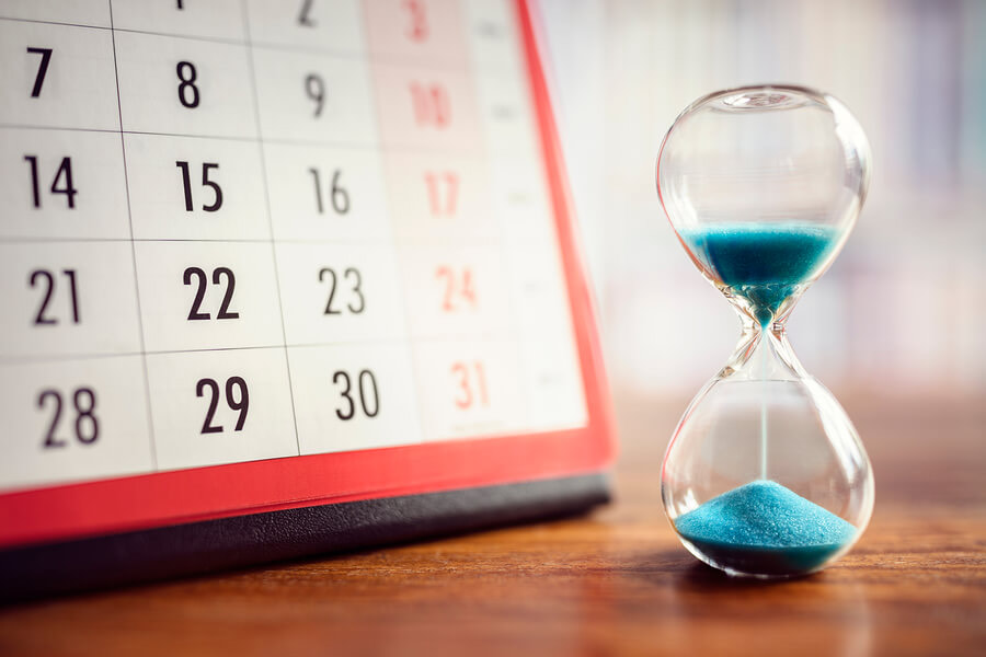 Hourglass representing contact hours